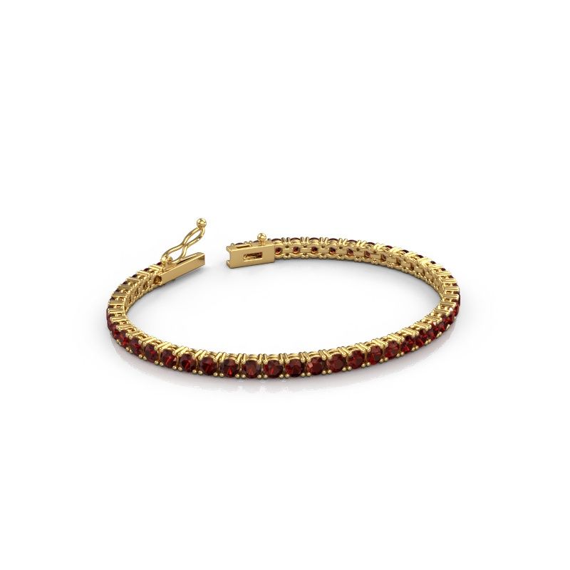 Tennisarmband Shirley 3.4 585 granaat goud 3.4 mm