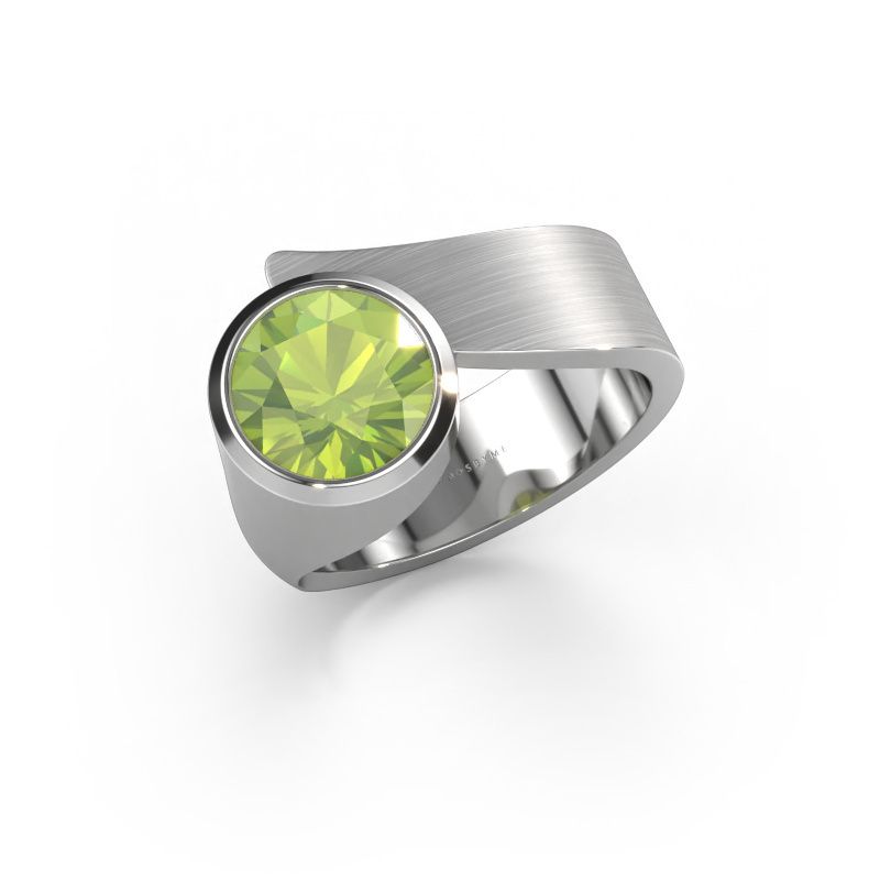 Ring Nakia 585 Weißgold Peridot 8 mm