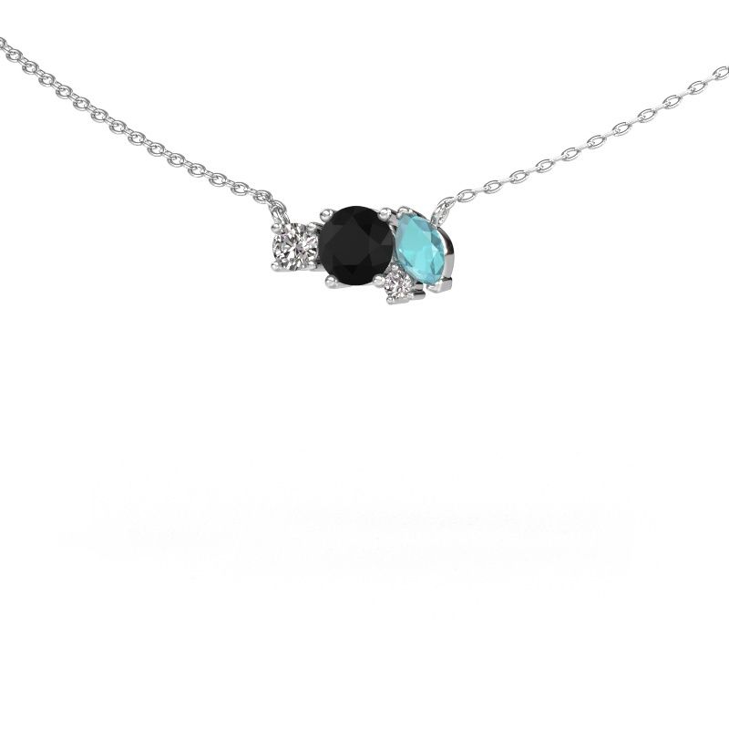 Anhänger Frauke RND 585 Weißgold Schwarz Diamant 0.725 crt