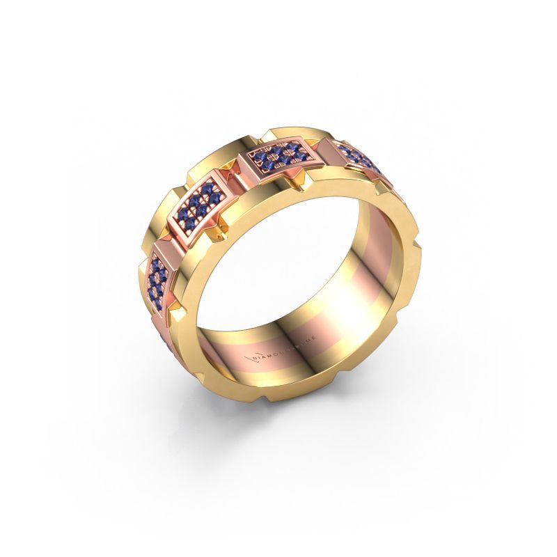 Herrenring Ricardo 3 585 Roségold Saphir 1.2 mm