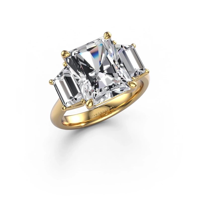 Engagement ring Maggie RAD 585 gold lab grown diamond 6.450 crt