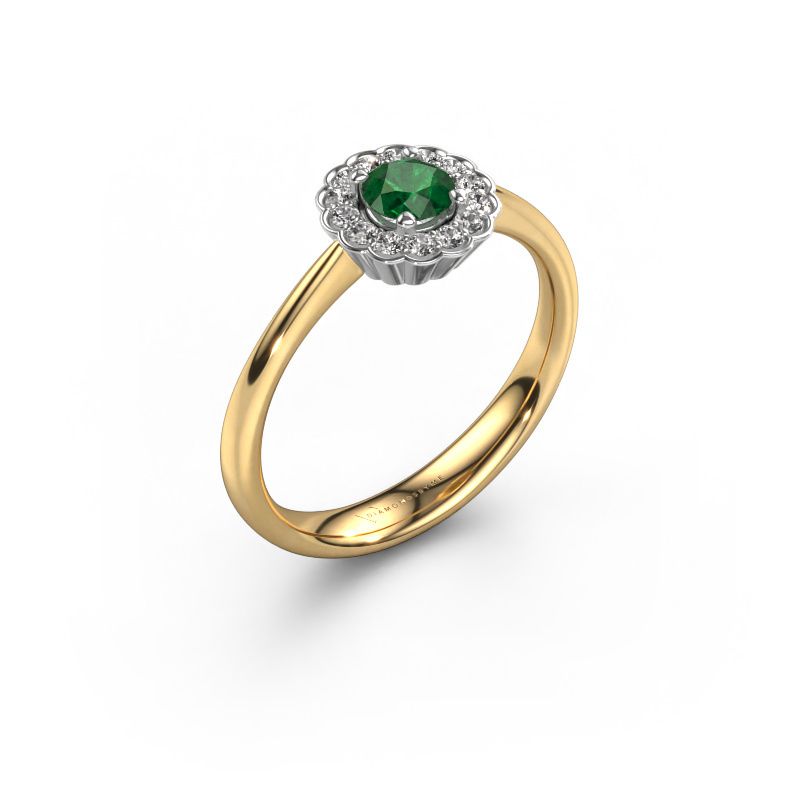 Engagement ring Debi 585 gold emerald 4.2 mm