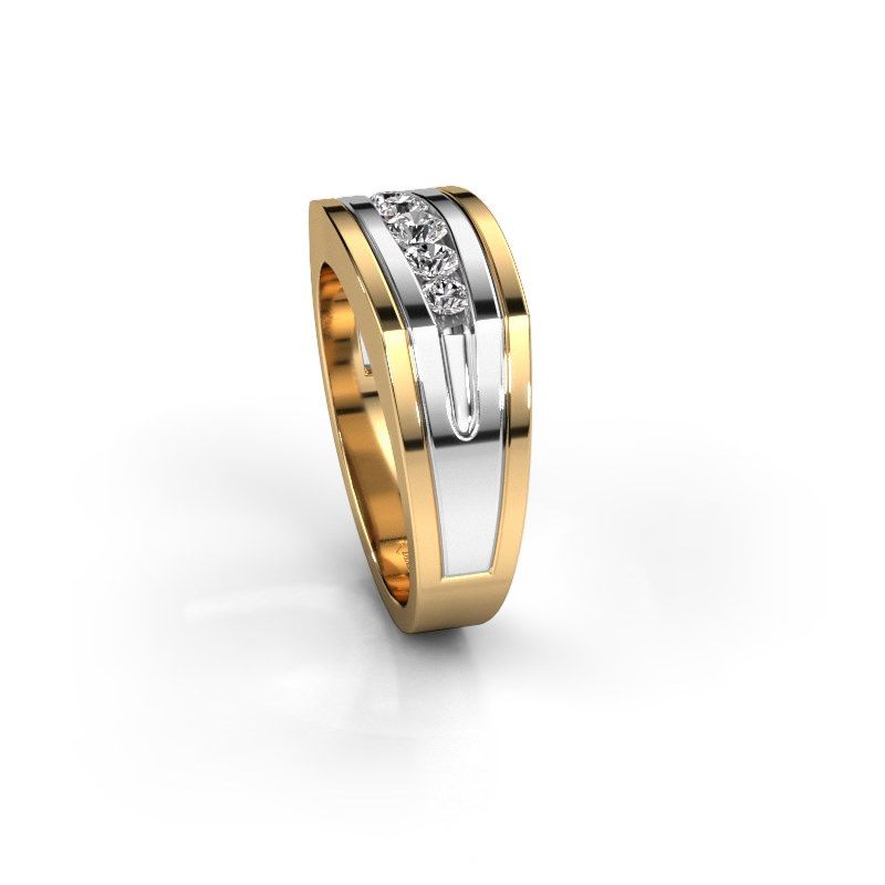 Image de Bague pour homme Huub<br/>585 or jaune<br/>Zircone 3.7 mm