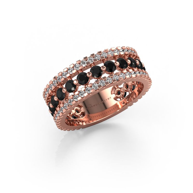 Ring Elizbeth 2 585 rose gold black diamond 1.994 crt