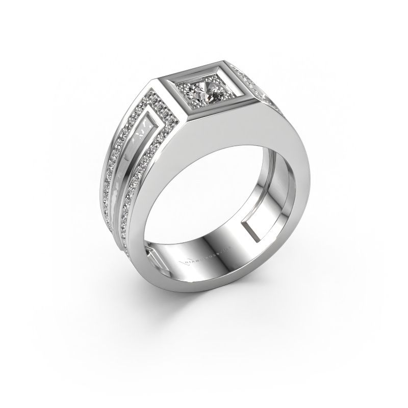 Men's ring Lando 585 white gold diamond 0.920 crt