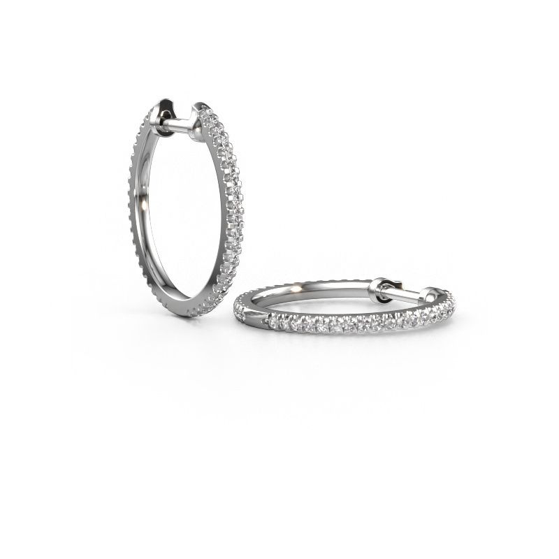 Creolen Jackie 15 mm A 950 platina diamant 0.42 crt