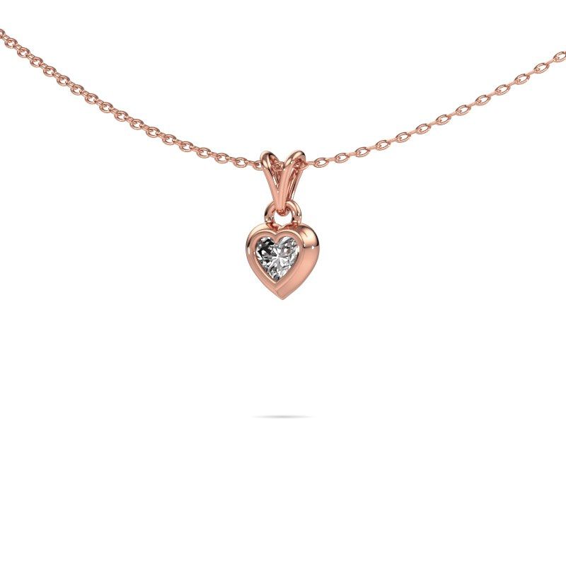 Afbeelding van Hanger Charlotte Heart 585 rosé goud lab-grown diamant 0.25 crt