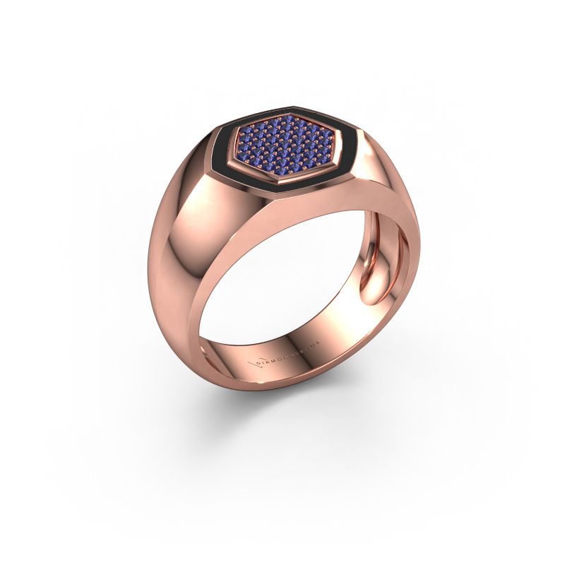 Herrenring Kris 585 Roségold Saphir 1.1 mm