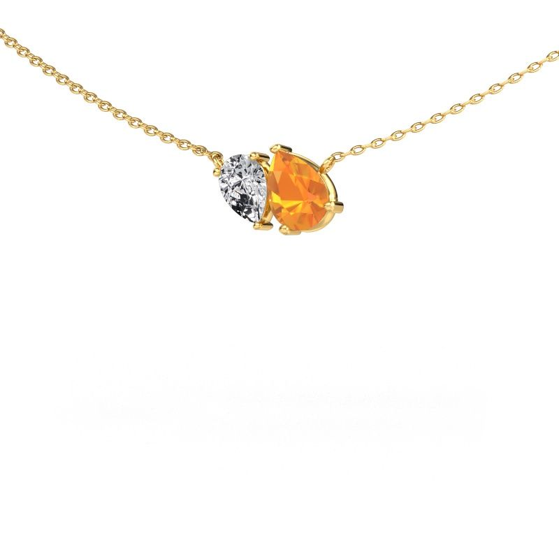 Anhänger Toi et Moi PER PER 585 Gold Citrin 8x6 mm