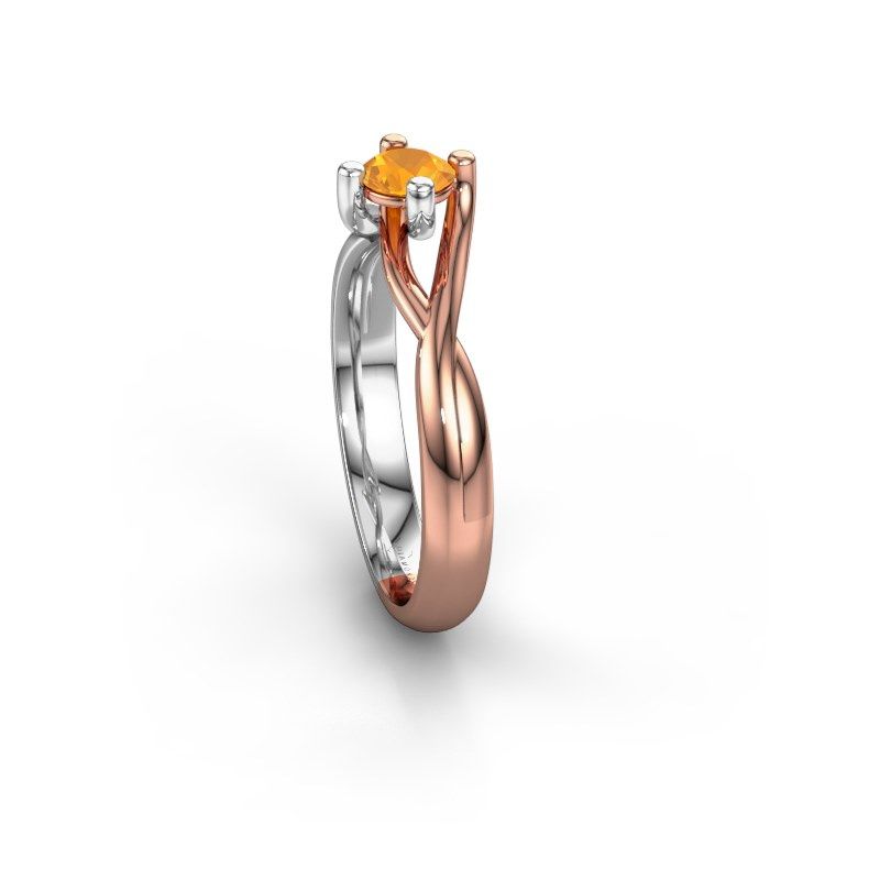 Image of Ring Paulien<br/>585 rose gold<br/>Citrin 4.2 mm