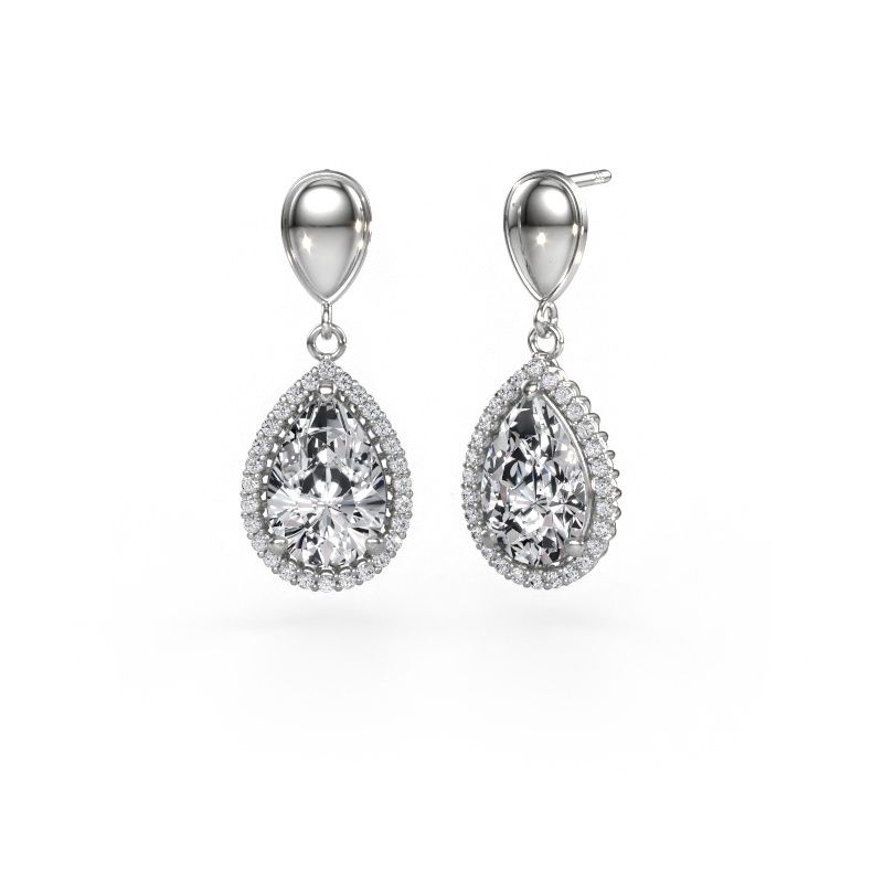 Drop earrings Tilly per 1 950 platinum lab-grown diamond 6.42 crt