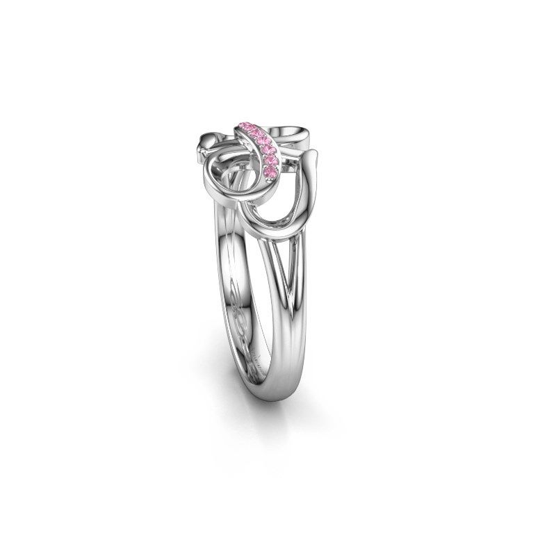 Image of Ring Rowie 950 platinum pink sapphire 0.9 mm