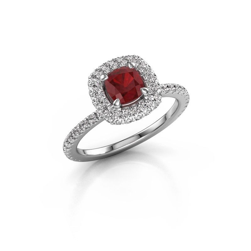 Image of Engagement ring Talitha CUS 950 platinum ruby 5 mm