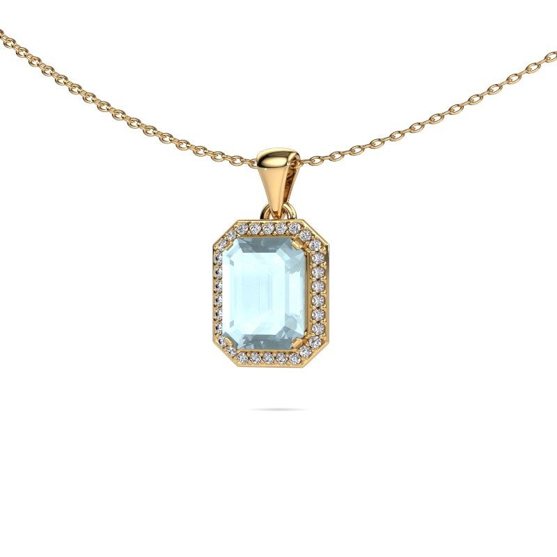 Anhänger Dodie 585 Gold Aquamarin 8x6 mm