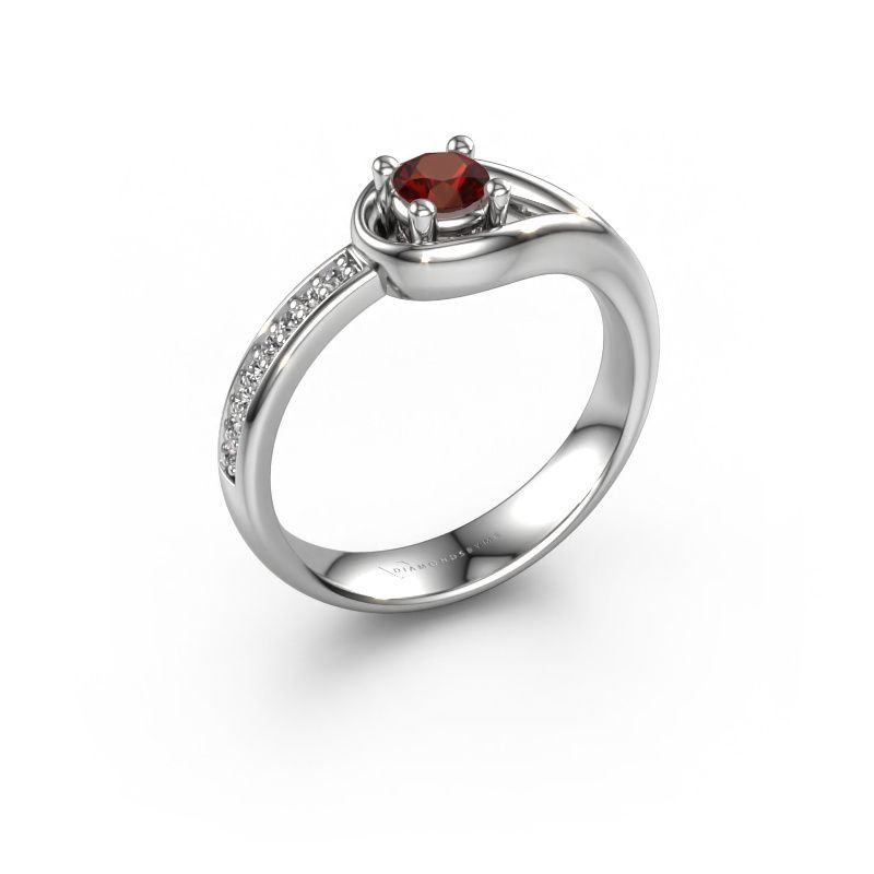 Ring Zara 950 platina granaat 4 mm