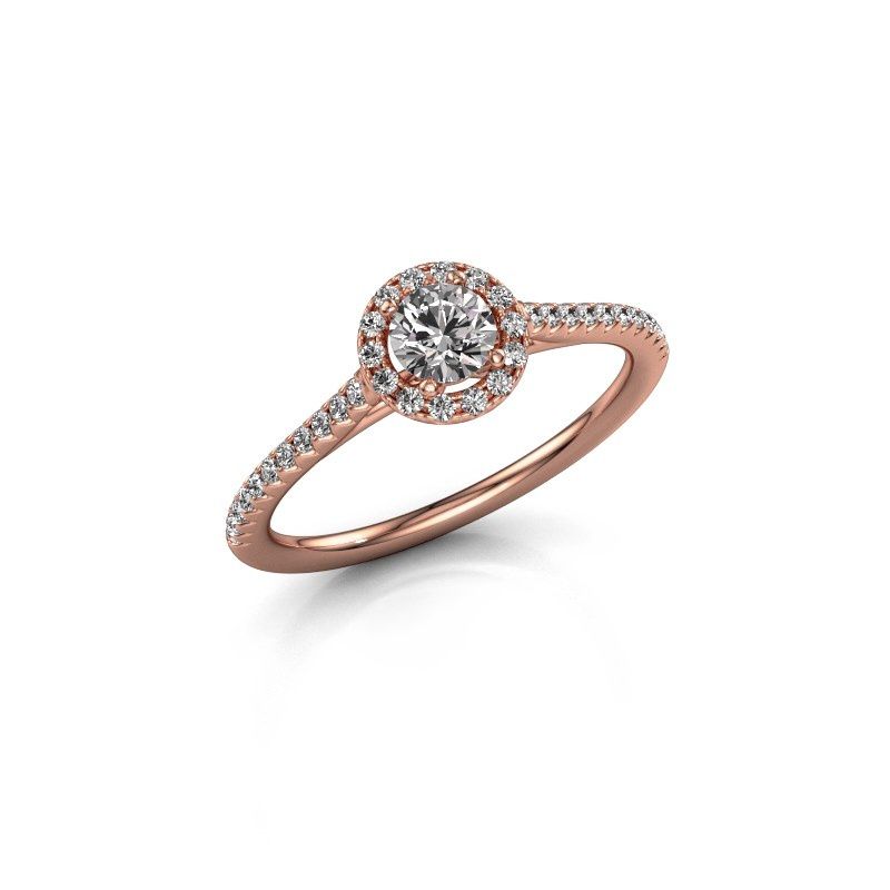 Image of Engagement ring seline rnd 2<br/>585 rose gold<br/>Diamond 0.541 crt