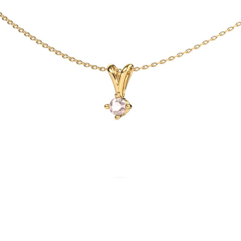 Pendant Jannette 585 gold morganite champagne 4 mm