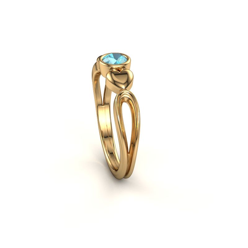 Image of Ring Lorrine 585 gold blue topaz 4 mm