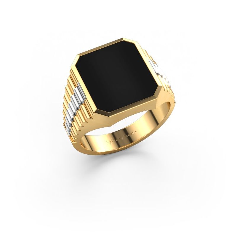 Signet ring Brent 3 WO 585 gold onyx 14x12 mm