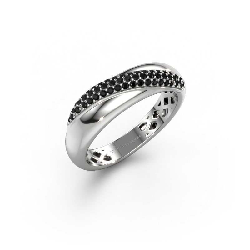 Ring Rosie 950 platinum black diamond 0.309 crt