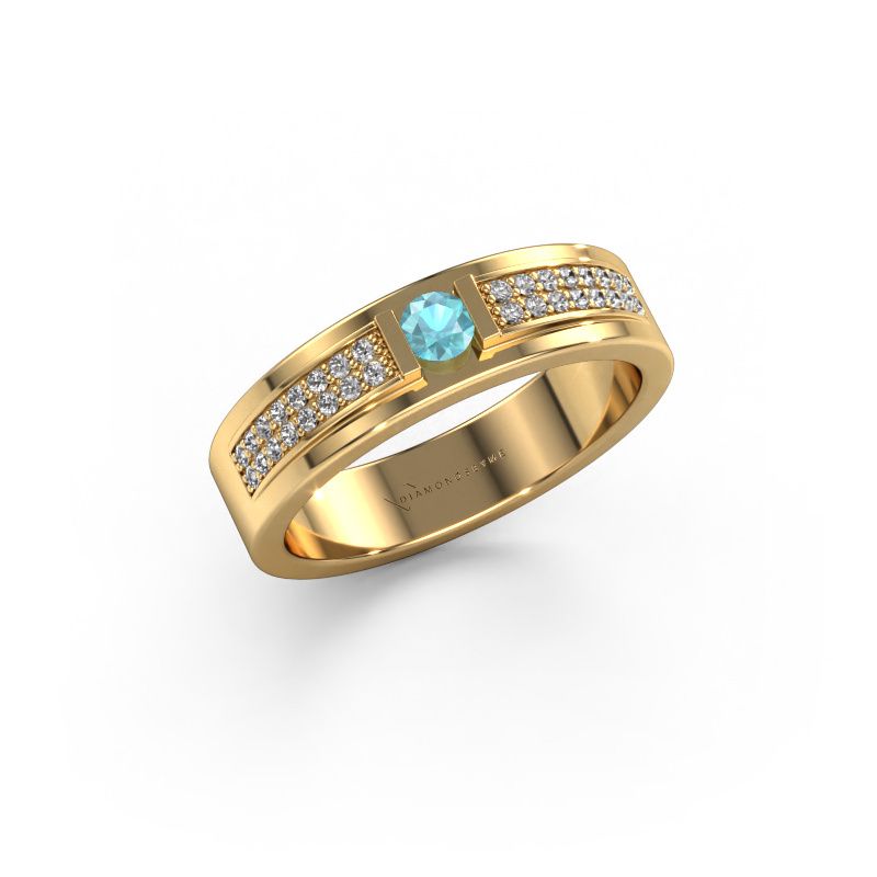 Ring Mable 585 gold blue topaz 3 mm