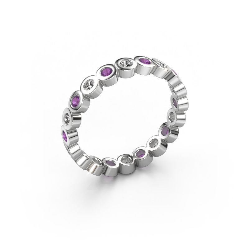 Stackable ring Edwina 1 585 white gold zirconia 2 mm