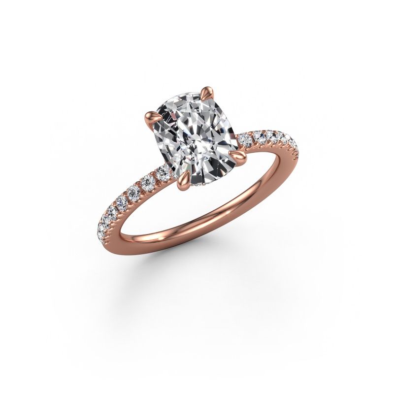 Engagement ring Crystal CSH 4 585 rose gold lab grown diamond 1.81 crt