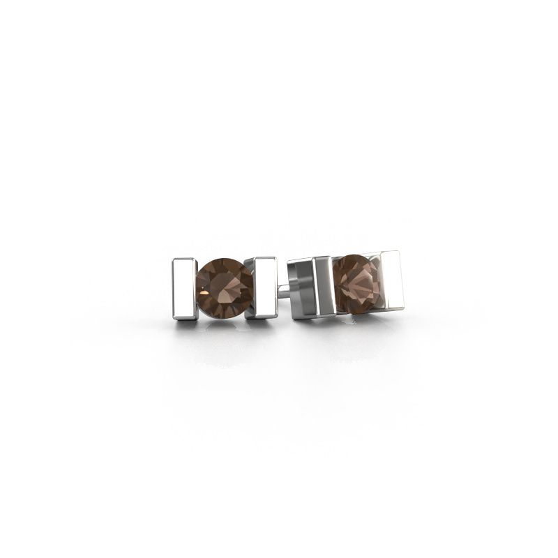 Ohrsteckers Lieve 950 Platin Rauchquarz 3.7 mm