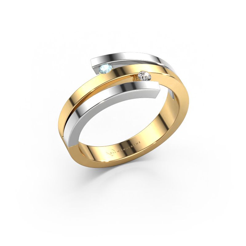 Ring Roxane 585 gold aquamarine 2 mm