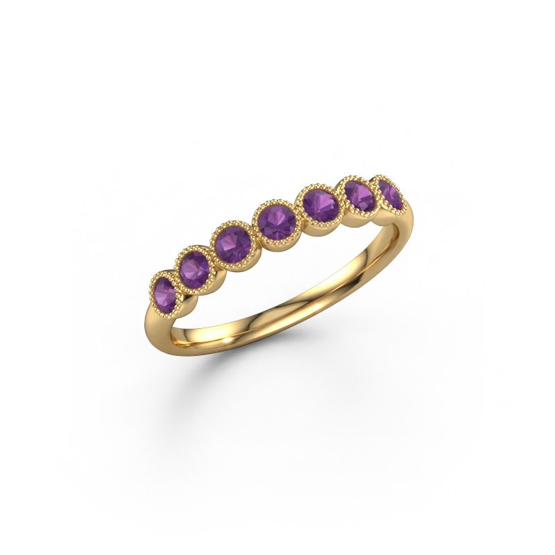 Ring Mariam half 585 Gold Amethyst 2.4 mm