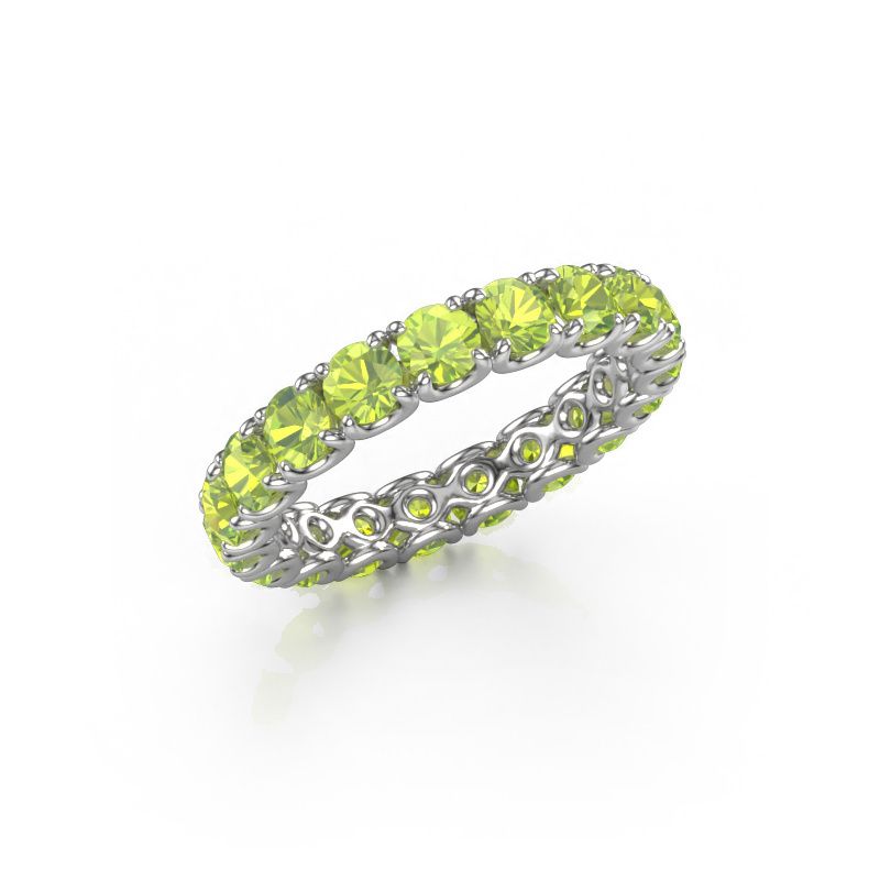 Stackable ring Estee 3.4 585 white gold peridot 3.4 mm