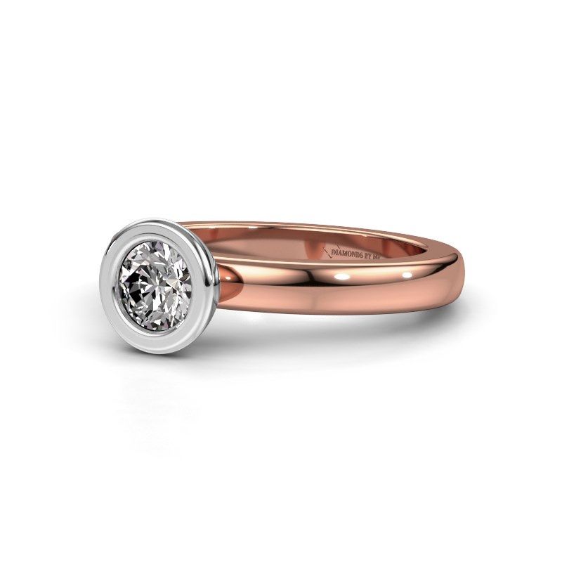 Image of Stacking ring Eloise Round 585 rose gold diamond 0.50 crt