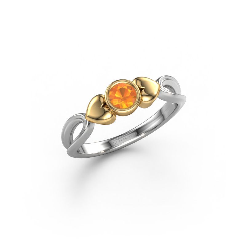 Ring Lorrine 585 white gold citrin 4 mm