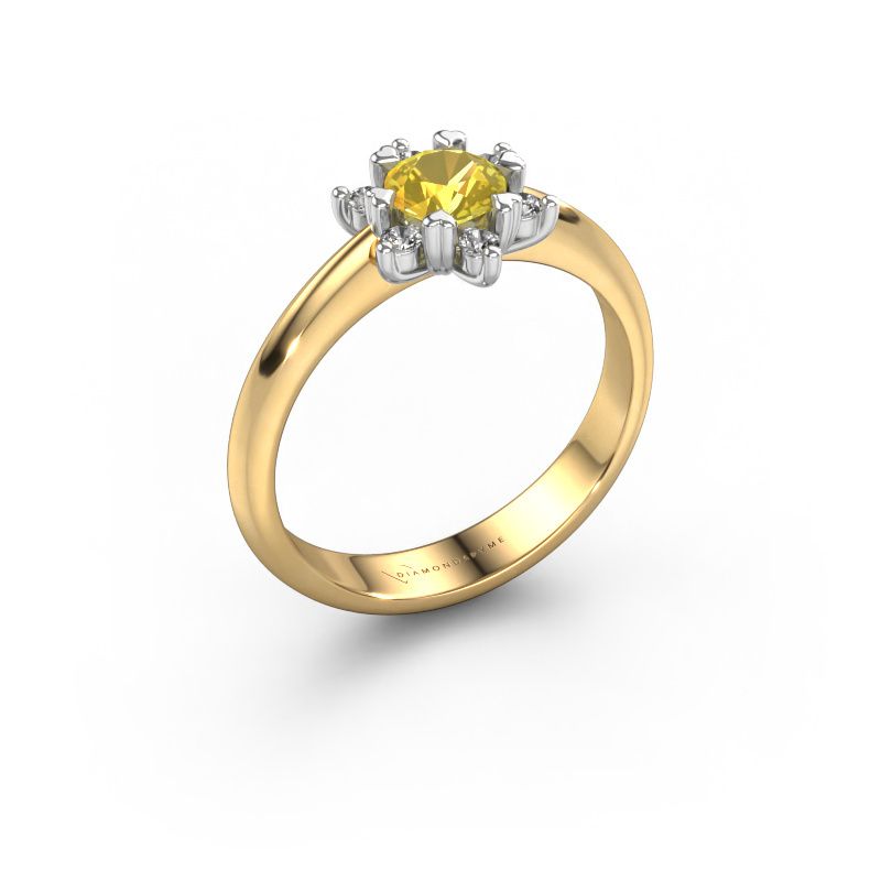 Bague Liesbeth 585 or jaune saphir jaune 5 mm