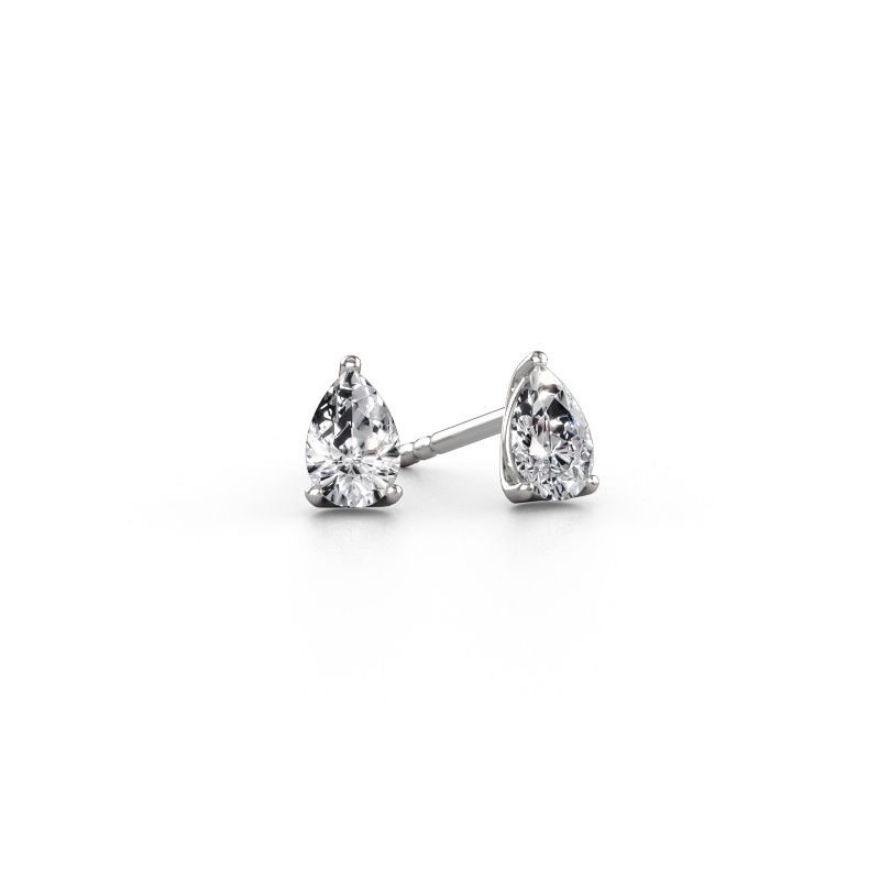 Clous d'oreilles Sam PER 585 or blanc diamant 1.50 crt