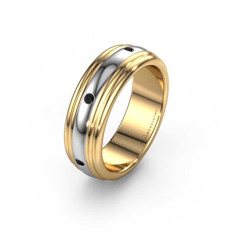 Ehering WH2236L 585 Gold Schwarz Diamant ±6x2.2 mm
