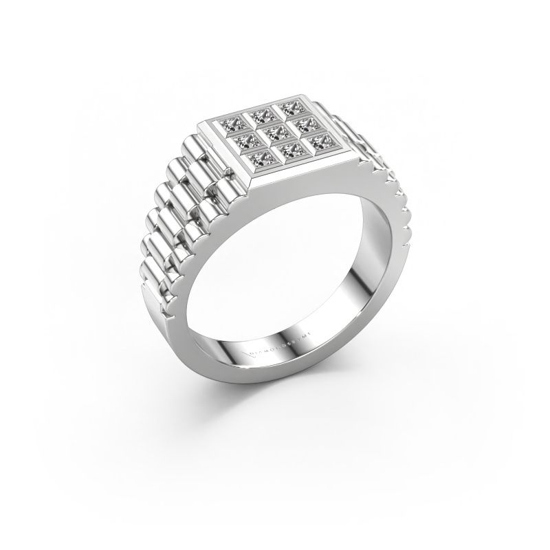 Men's ring Chavez 585 white gold lab-grown diamond 0.45 crt