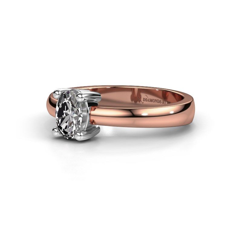 Image de Bague de fiançailles Florentina Oval 585 or rose diamant 0.50 crt