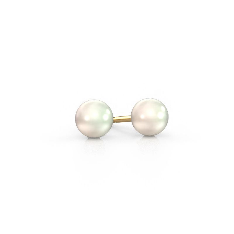 Stud earrings Blanche 585 gold white pearl 6 mm