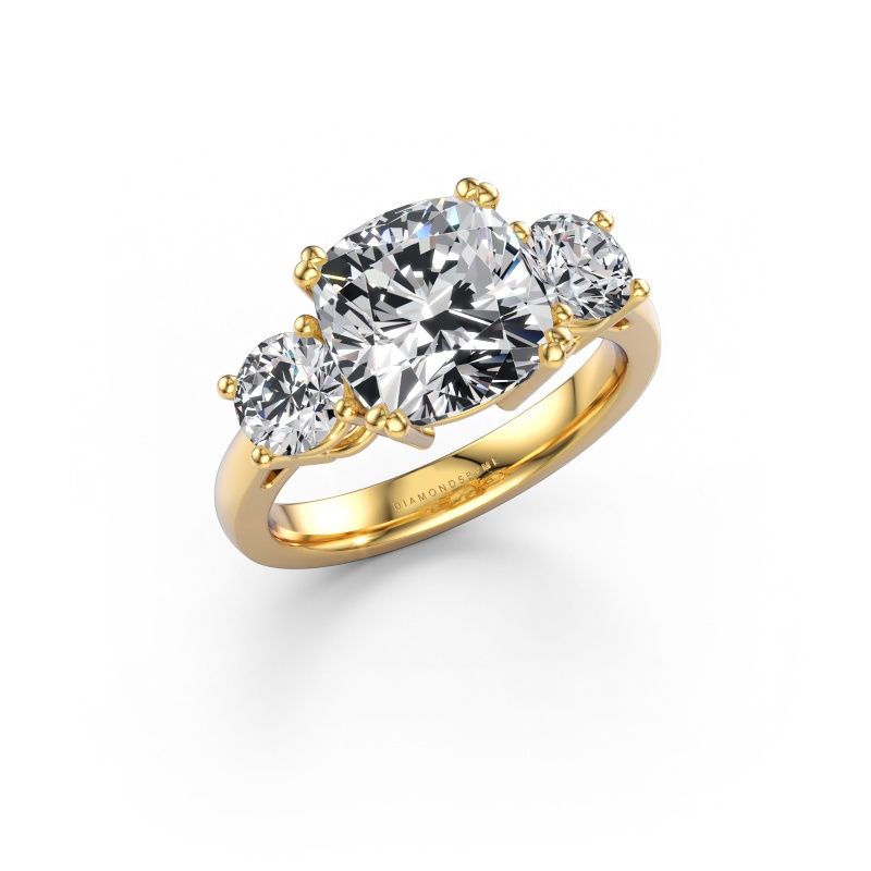 Engagement ring Dominique CUS 1 585 gold lab grown diamond 5.12 crt