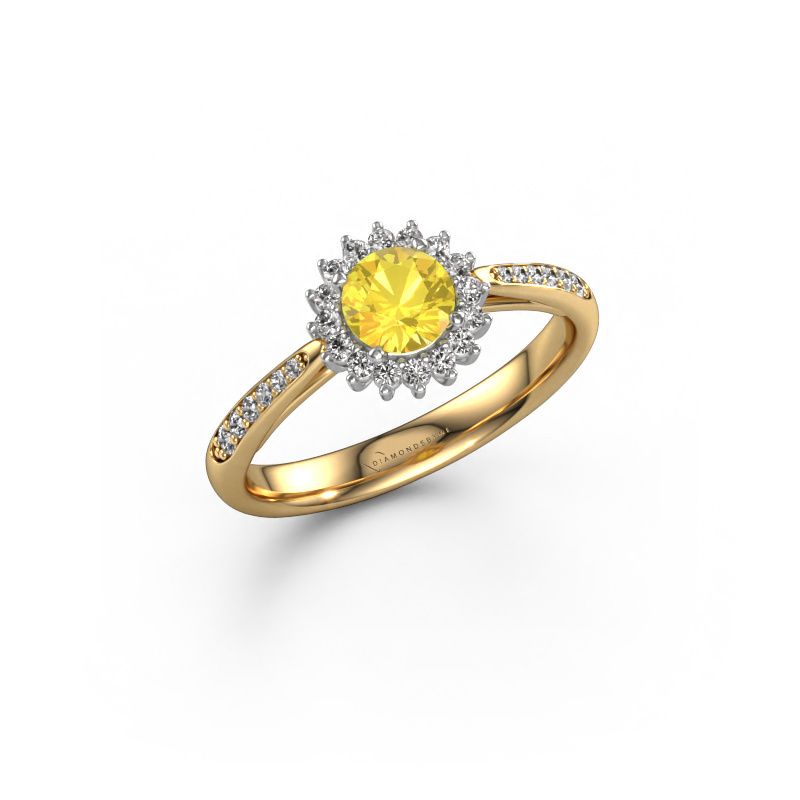 Verlobungsring Tilly RND 2 585 Gold Gelb Saphir 5 mm