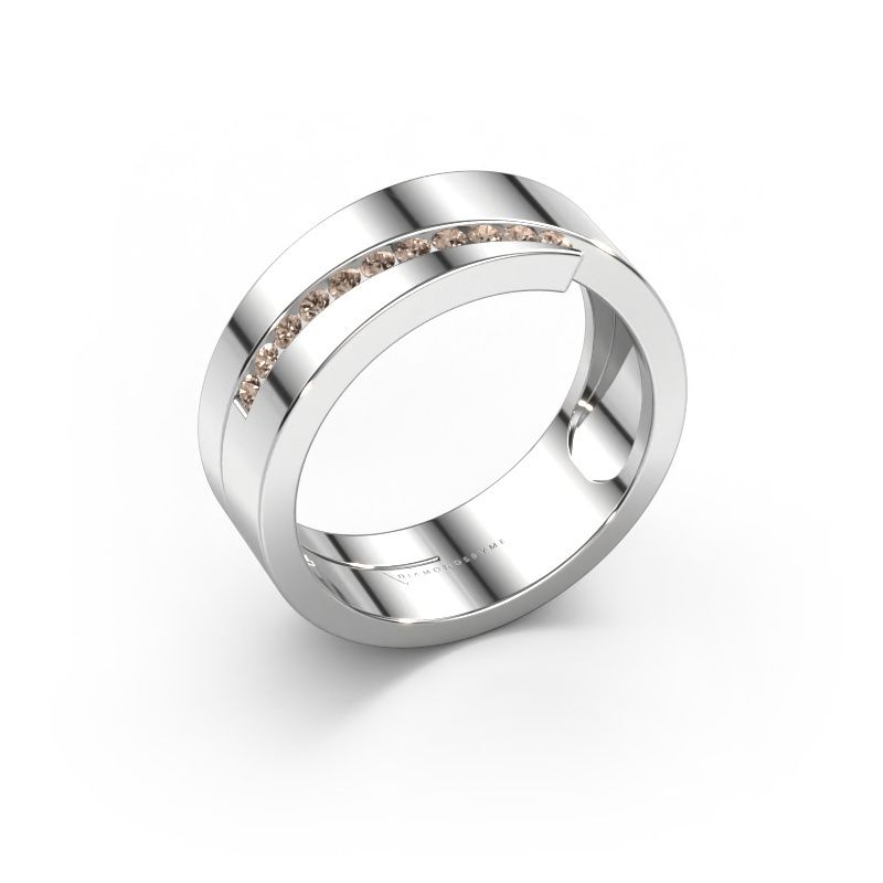 Bague Loma 585 or blanc diamant brun 0.165 crt