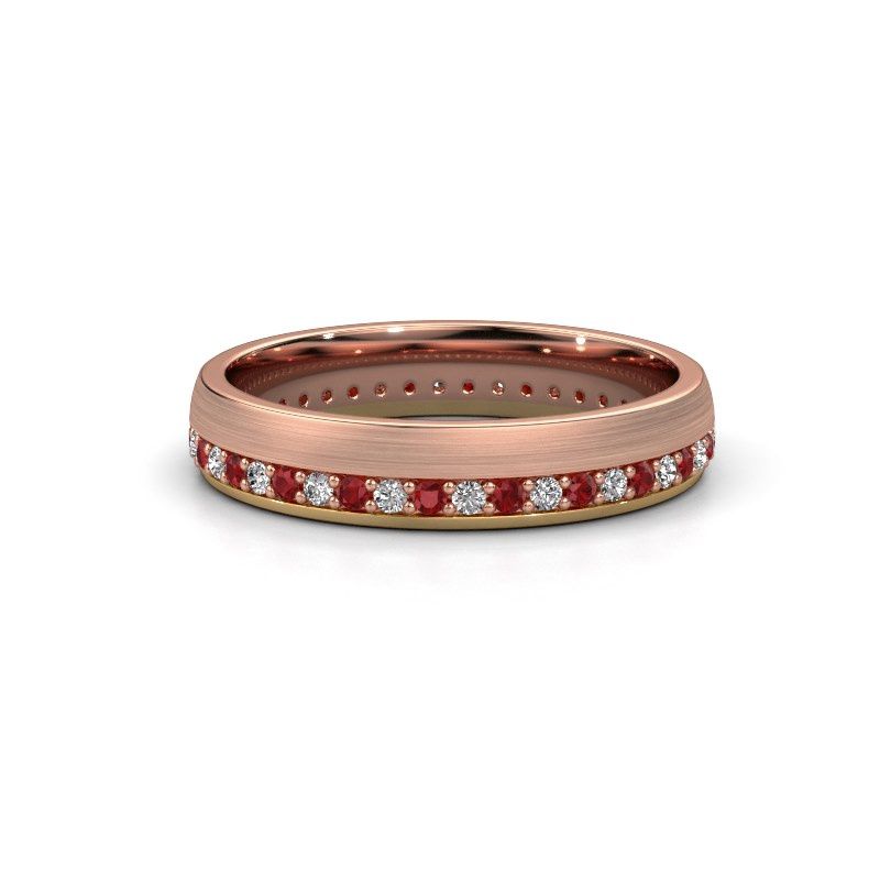 Image of Wedding ring WH0303L24AM<br/>585 rose gold ±4x1.7 mm<br/>Ruby
