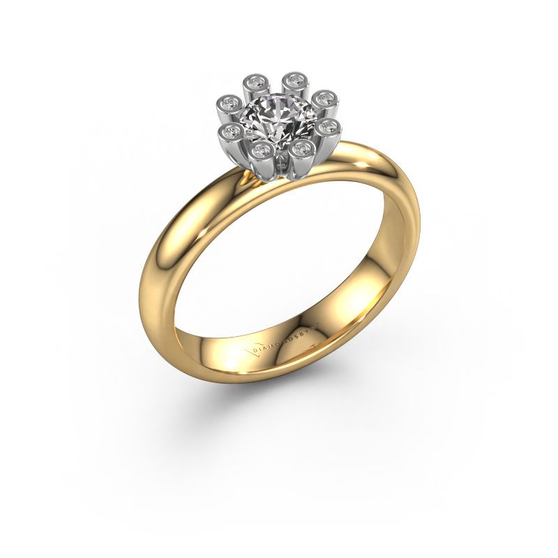 Ring Carola 3 585 goud diamant 0.54 crt