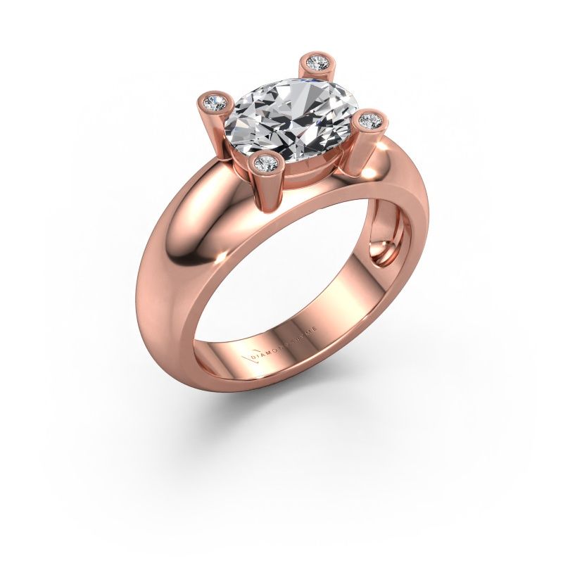 Ring Tamara OVL 585 rose gold diamond 1.80 crt