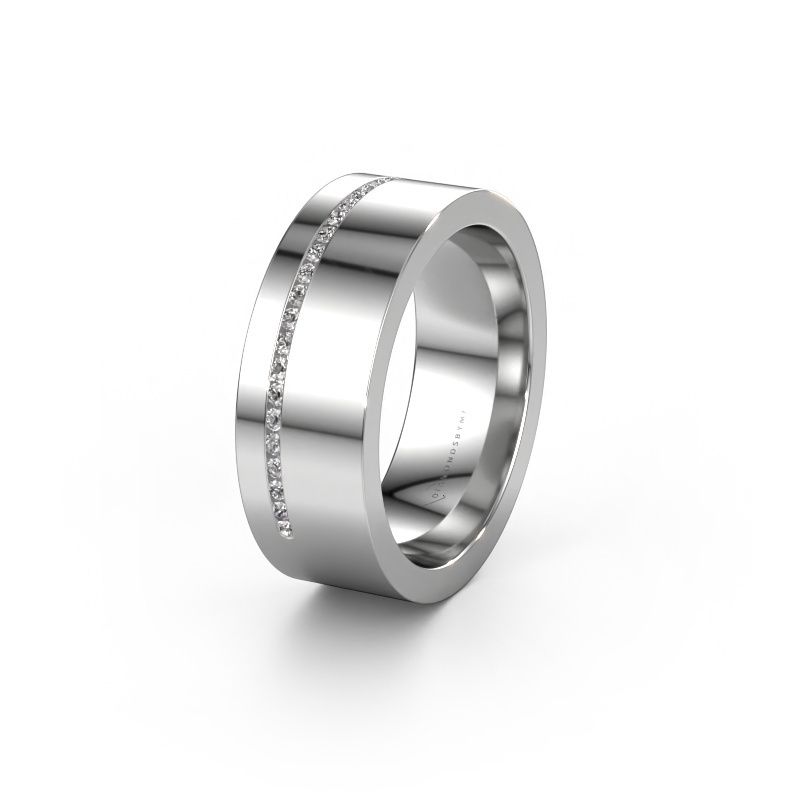 Ehering WH0143L17BP 585 Weißgold Lab-grown Diamant ±7 x 2 mm
