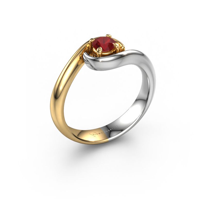 Bague de fiançailles Linn 585 or jaune rubis 4.2 mm