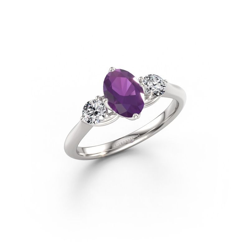 Verlobungsring Vosje OVL 585 Weißgold Amethyst 7,5x5,5 mm