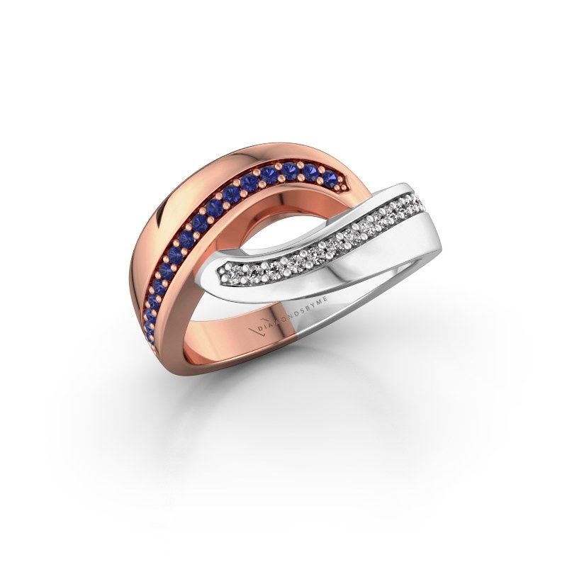 Image de Bague Sharita<br/>585 or rose<br/>Saphir 1.2 mm