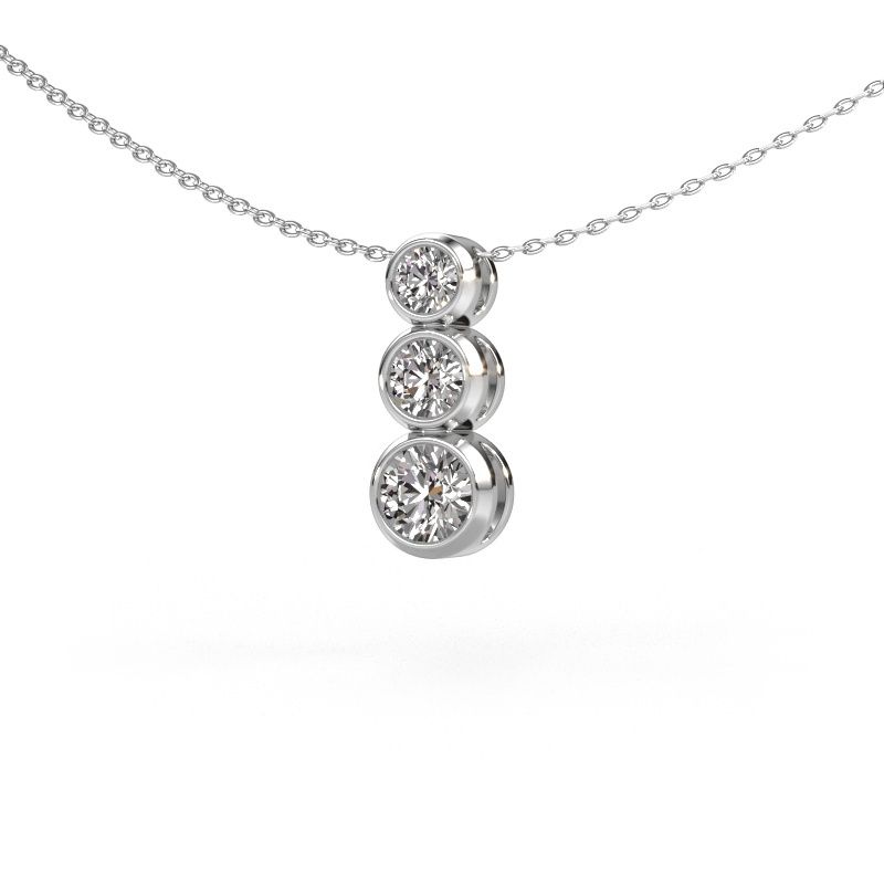 Pendentif Linda 950 platine diamant 0.90 crt